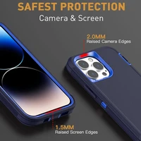3 IN 1 Heavy Duty Armor Shockproof Dust-Proof Case For iPhone 15 14 13 12 11 16Pro MAX  MINI XSMAX XR X XS SE 6 7 8 PLUS Cover - Image 5
