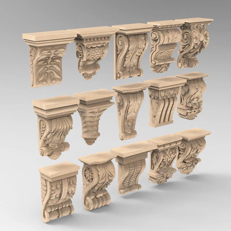 Approx 30pcs Supports Stands Legs 3D model for cnc 3D carved figure sculpture machine in STL file furniture chapiter decor