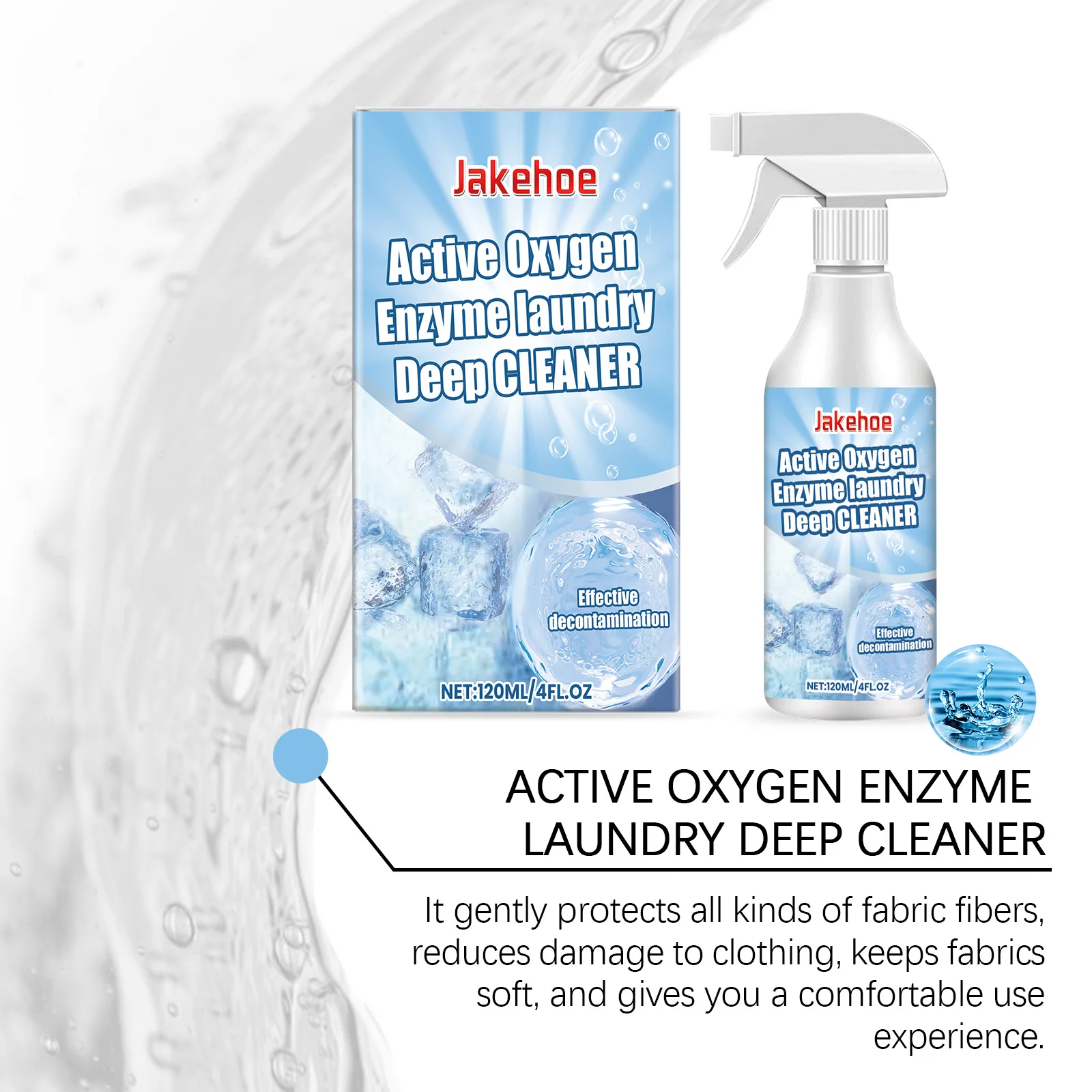 Laundry Stain Remover Spray and Odor Eliminator Enzyme Powered is Suitable for a Variety of Materials and Has Wide Compatibility