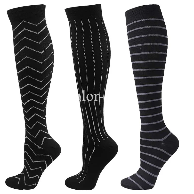 CFS Compression Socks Nurse Women Men Knee Stocking 20-30mmHg Edema Diabetes Varicose Veins Compression Socks Running Sport Sock