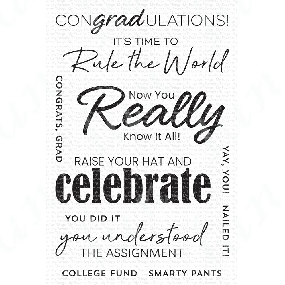 

Clear Stamps for Journaling Congradulations Sentiment Stamp Reusable Handmade Embossing DIY Scrapbook Greeting Card Decoration