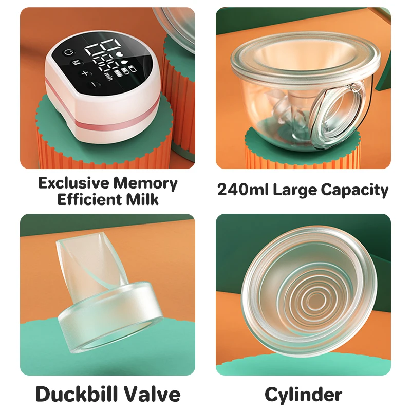 Wearable Electric Breast Pump Automatic Breast Pump 3 Modes & 9 Gears milking machines BPA Free 1PCS