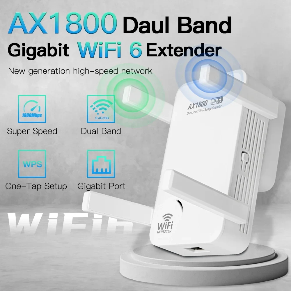 Repetidor sem Fio de Banda Dupla Wi-fi Range Booster Roteador ap Antenas 1200mbps Extender 2.4g 5.8g 5