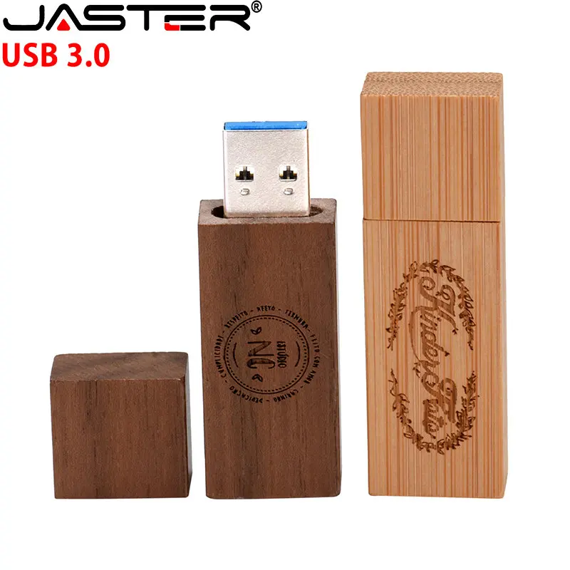 NaturalWoodStripsPenDriveRealCapacityUSB30FlashDrivesFree