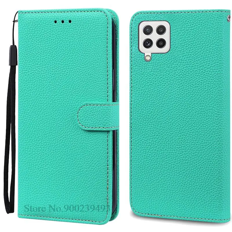 Leather Wallet Flip Case Soft Silicone Cover for Samsung Galaxy M32 - Stylish Protective s