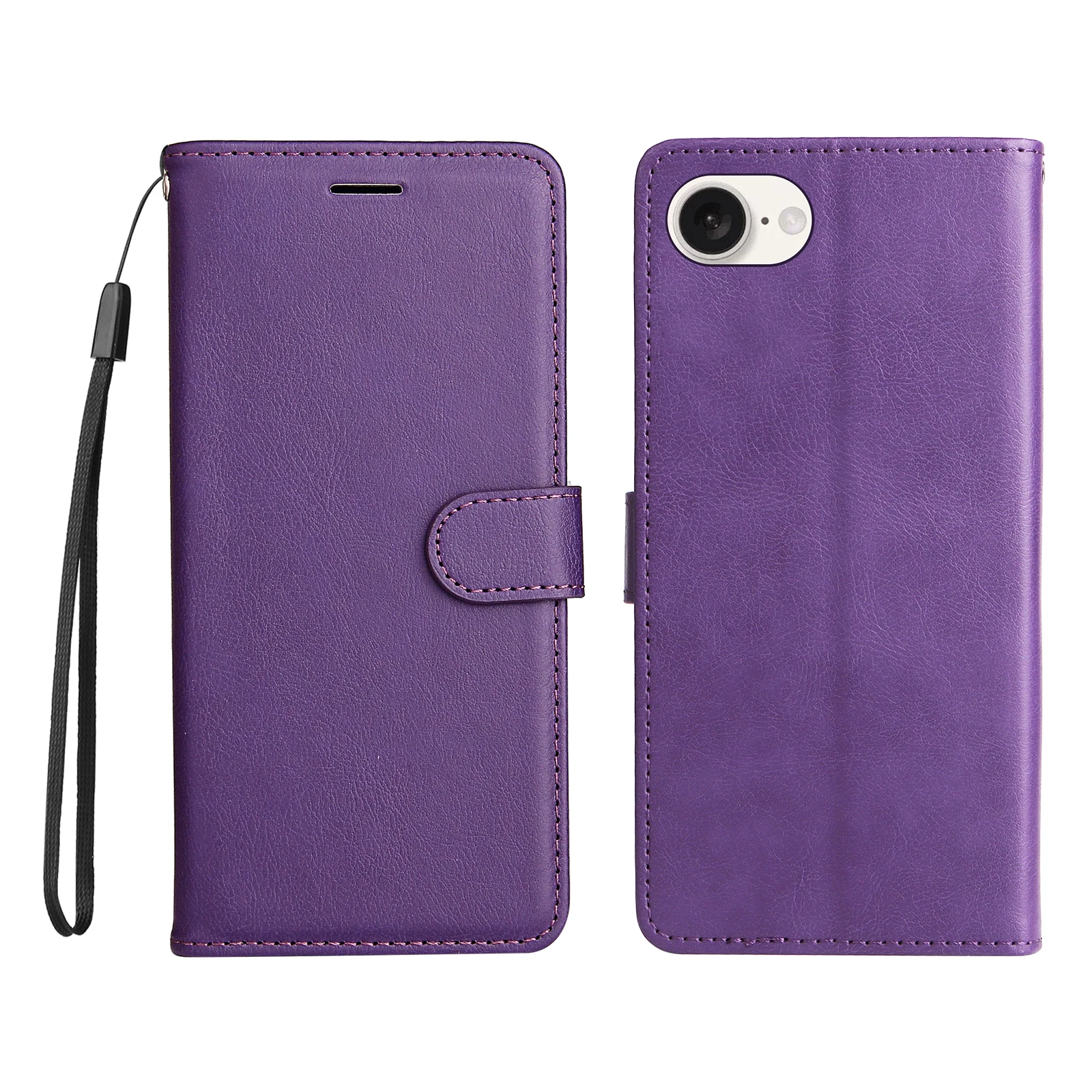 Leather Flip Wallet Phone Case with Stand and Card Holder - Protective Cover