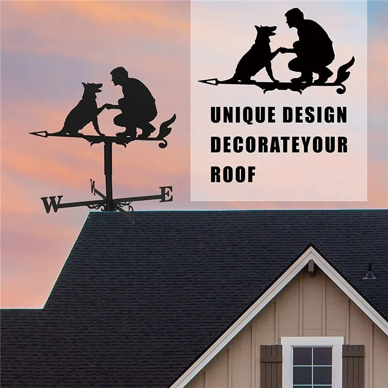 Stainless Steel Rooster Weathervane Yard Garden Barn Ornament Collies Shed Kit Weather Vane Roofs