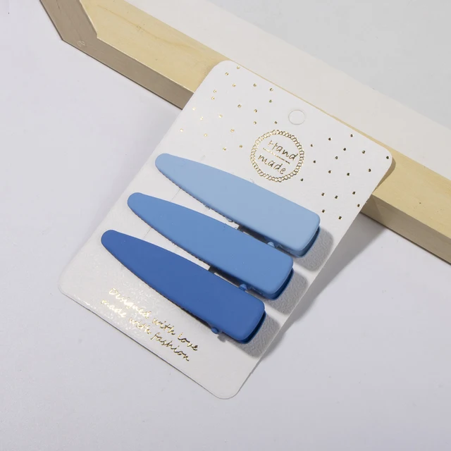 Metal Geometric Hair Clip Solid Colorful Girls Hairpins 3pcs/Set Elegant Star Round Barrette for Women Fashion Hair Clips 2022 4