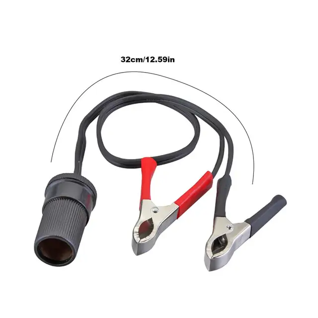 Krokodilklemmen Für Auto-Batterie - 12V/24V Zigarettenanzünder Adapter 32cm