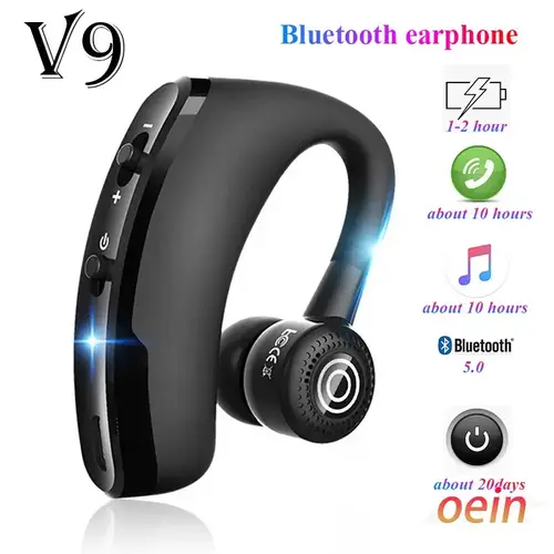 New V9 Wireless Bluetooth Earphone with HIFI Stereo HD Mic Handsfree Headset Stereo Headphones For Samsung iPhone Xiaomi Earbuds - Image 8