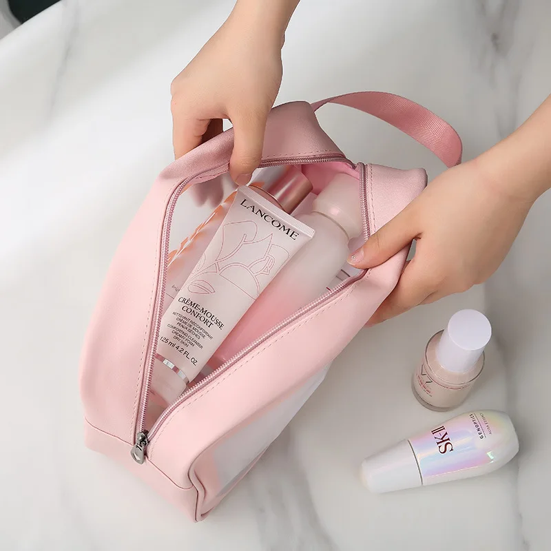 방수 Washbag 투명 화장품 케이스 대용량 휴대용 여행 메이크업 Organizer 스토리지 가방 PVC 지퍼 핸드백