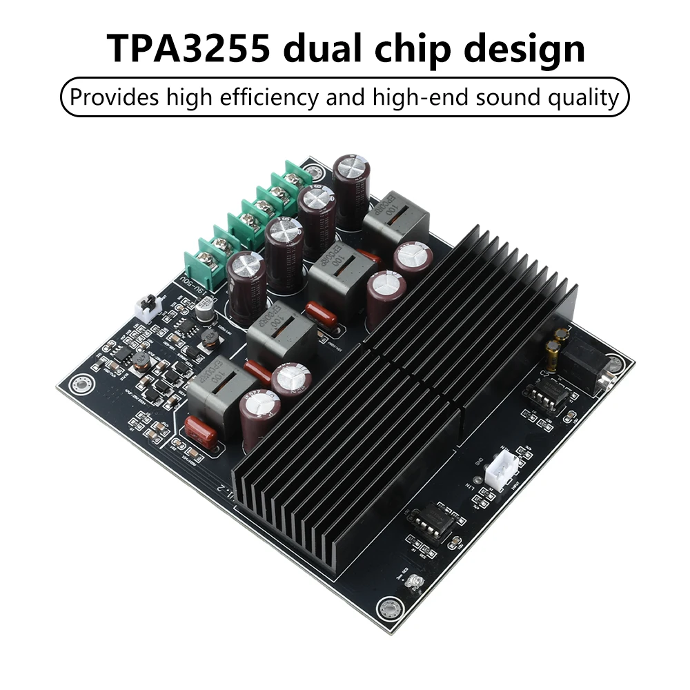HIFI DualCore TPA3255 스테레오 앰프 모듈 2 채널 600W + 600W 디지털 전력 증폭기 DC19-50V 클래스 D 오디오 앰프 보드