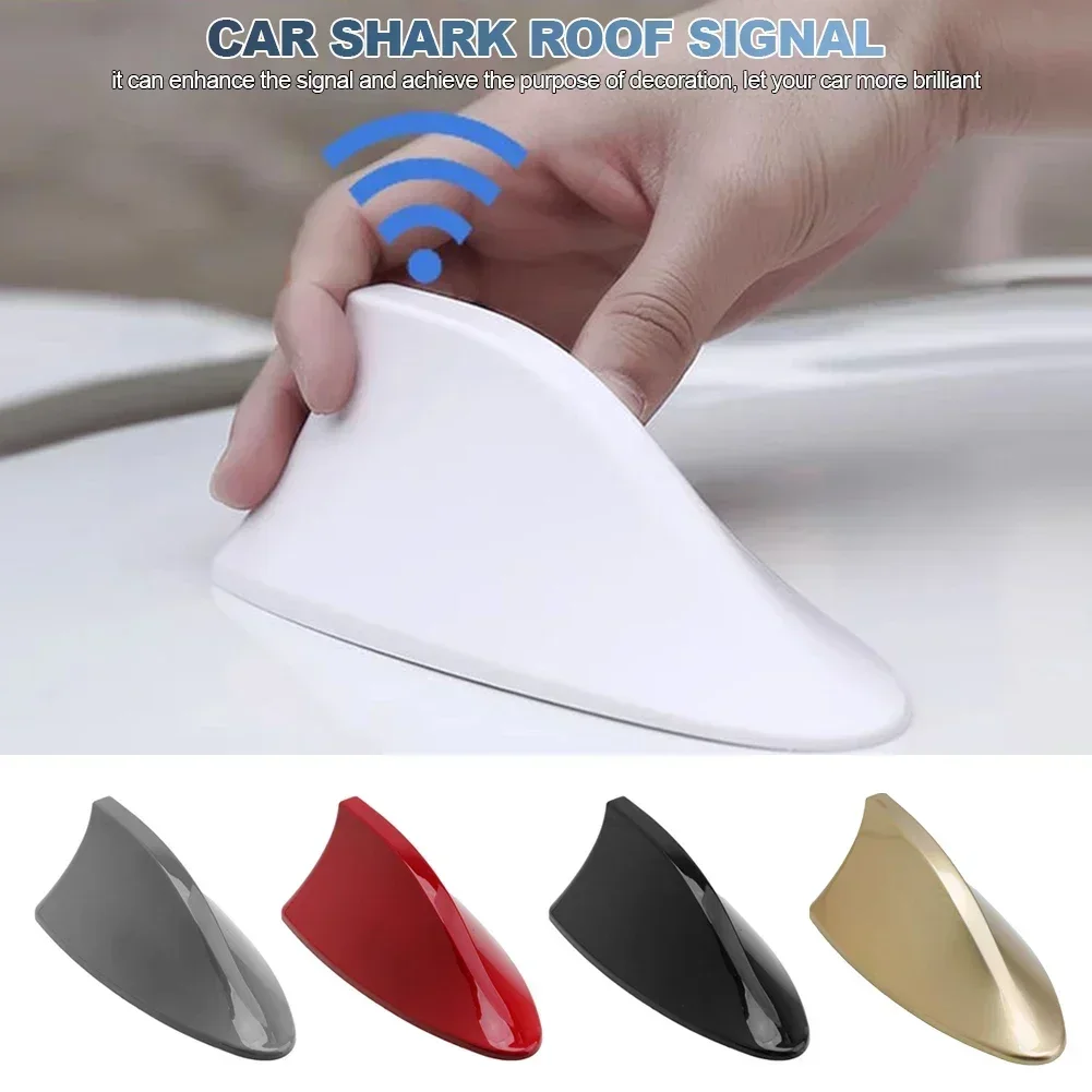 Car Roof Shark Fin Antenna Enhances Signal Inside the Car, Adhesive Waterproof and Sunscreen Car Styling External Accessories