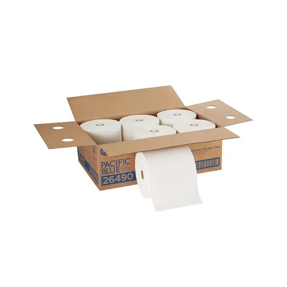 Pacific Blue Ultra Hardwound Paper Towels White 6 Roll Pack High-Usage Areas