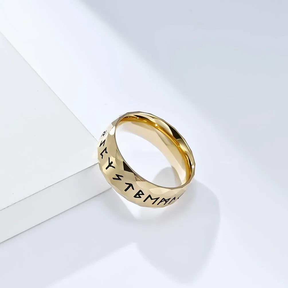 Vintage Viking Rune Ring Stainless Steel Nordic Odin Viking Ring For Men Women Couple Amulet Fashion Jewelry Gift Never Fade 6