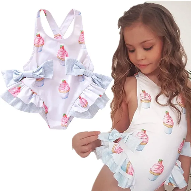 One Piece Swimwear Baby Girl Floral Strap Swimsuit Swimwear Swimming Suit Children Little Girls Summer Holiday Beach Wear 4