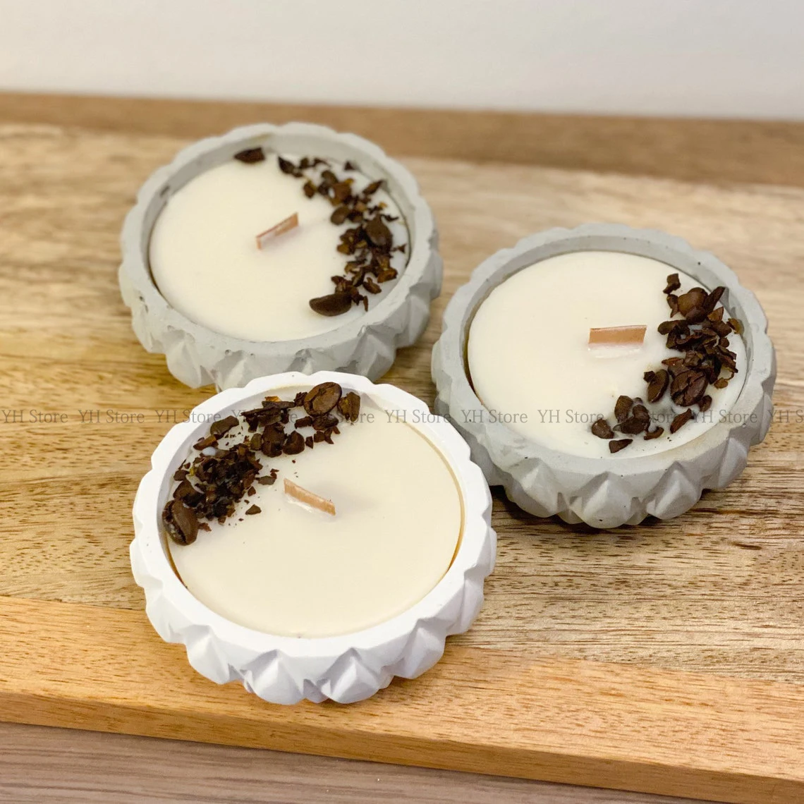 geometric Silicone Candle Vessel Mold Concrete Planter Mold DIY Resin Container Box Mold Candle