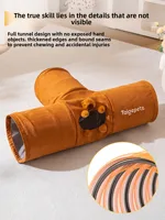 Foldable Cat Play Tunnel Interactive Kitten Self Play Toy Indoor Pet Entertainment Accessory 4