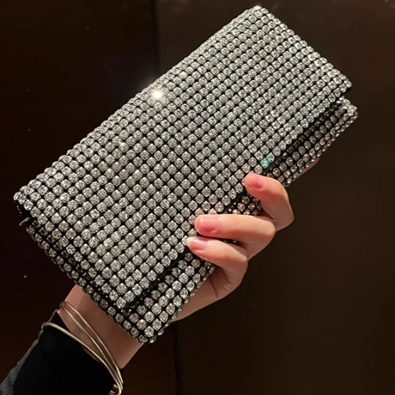 

Luxury diamond studded women bag fashion and high-quality paired with evening bag high-quality clutch bag