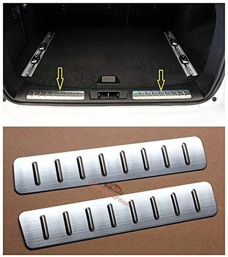 

Autoparts Rear Bumper Cargo Door Protector Sill Plate Cover for Land Rover Range Rover Evoque 2012-2018 2013 2014 2015 2016 2017