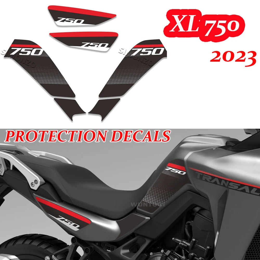 XL750 Transalp Motorcycle Fuel Tank Decals Protection Kit For Honda XL 750 2023 Accessories Anti-slip Scratch resistant Stickers