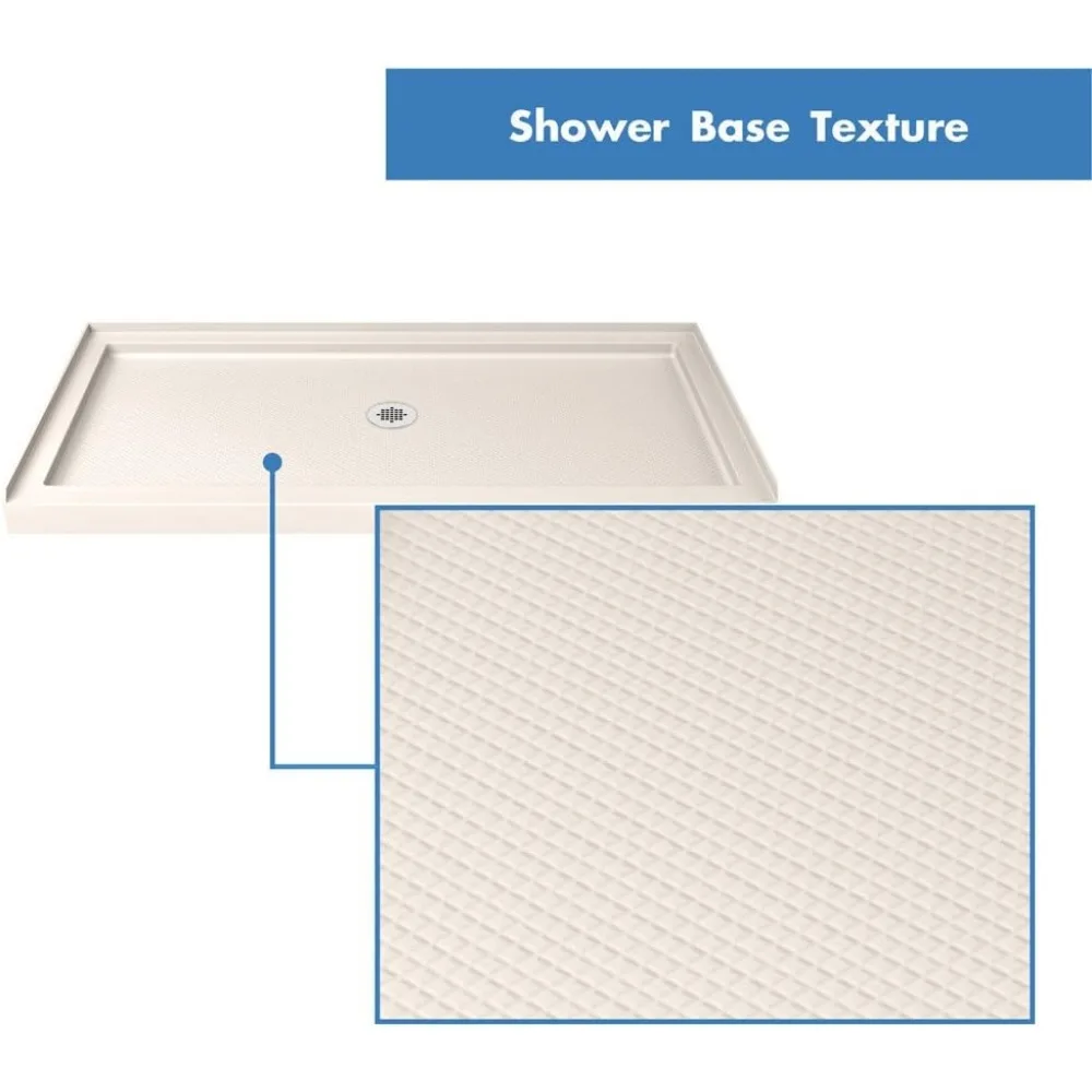 Shower Base, 32 in. D X 48 in. W X 2 3/4 H Center Drain Single Threshold Shower Base