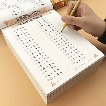 어린이용 유치원 수학 추가 조기 교육 연습장, 10/50/100 이내 더하기 및 빼기