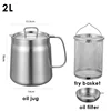 2L Multifunction Oil Filter Deep Fryer Frying Pan Heating Oil Pot Stainless Steel Fry Basket Oil Jug Food Container 1
