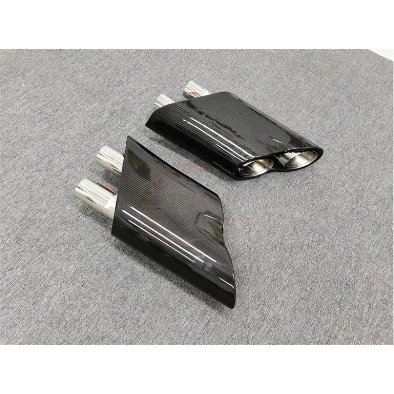 G900 로켓 스타일 드라이 카본 파이버 배기 팁 (LED 포함) G-클래스 W463A W464 G63 G500 G350 G550용