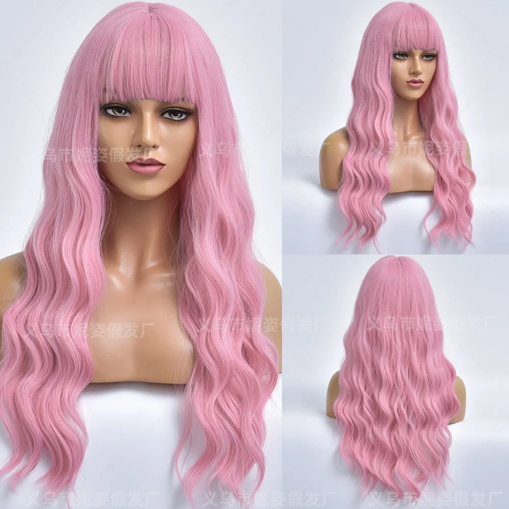 thumbnail image 1 of Disfraz de cosplay de anime humano Fluttershy, vestido y peluca larga rosa, uniforme de juego de rol, traje de fiesta de carnaval de Halloween para mujeres y niñas, 1 of 5