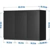 Black Buffet Storage Cabinet with 3 Door, 43" W Coffee Bar Cabinet, Kitchen Buffet Sideboard for Living Room, Kitchen 2