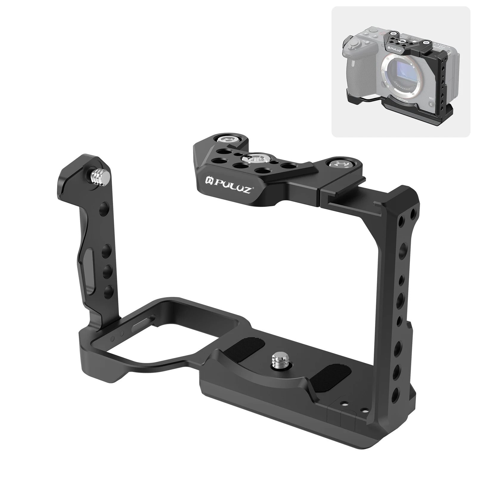 Puluz Metal Camera Cage Stabilizzatore Rig Per Sony Ilme-Fx30 / Fx3 Cornice Protettiva Con Accessori Per Fotocamere Con Cursore Nota