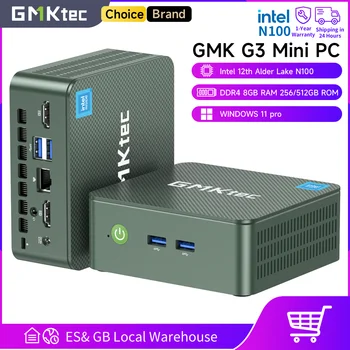GMKtec G3 Mini PC Intel Alder Lake N100 Windows 11 Pro Computer desktop 8/16 GB di RAM 256/512 GB PCIe M.2 SSD WiFi 6 BT5.2 Mini PC