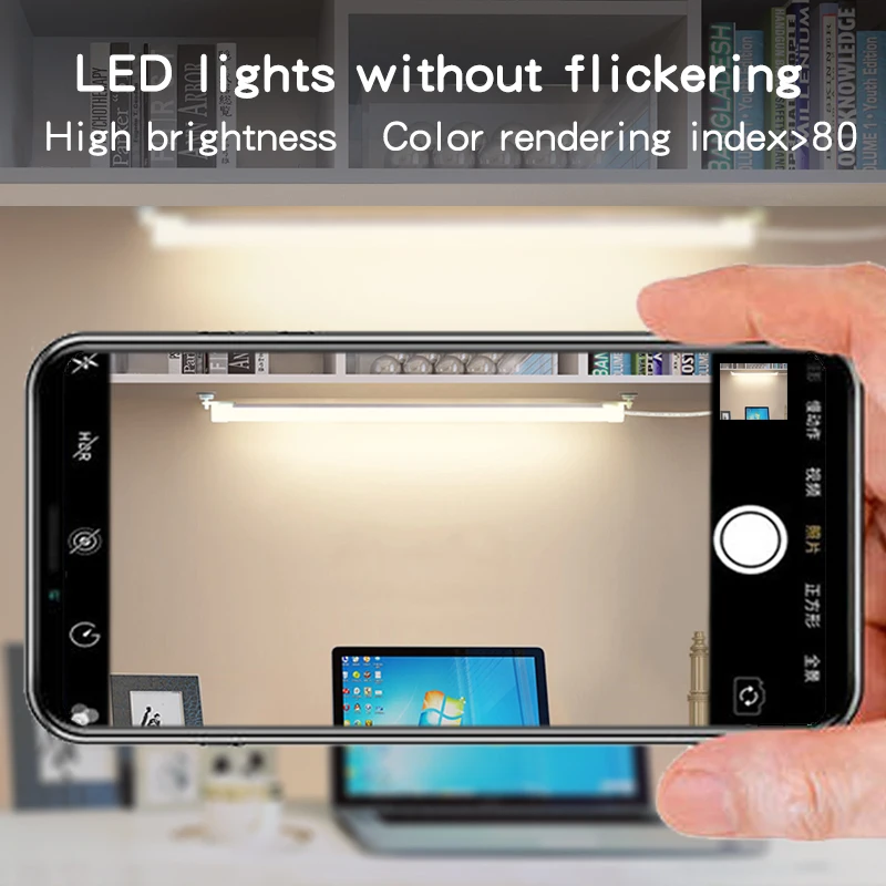 LED Cabinet Light LED Under Cabinet Lighting USB Lamp Plug Dimmable 3 Color Changes LED Night Light Kitchen Bedroom Lighting Magnetic Strip