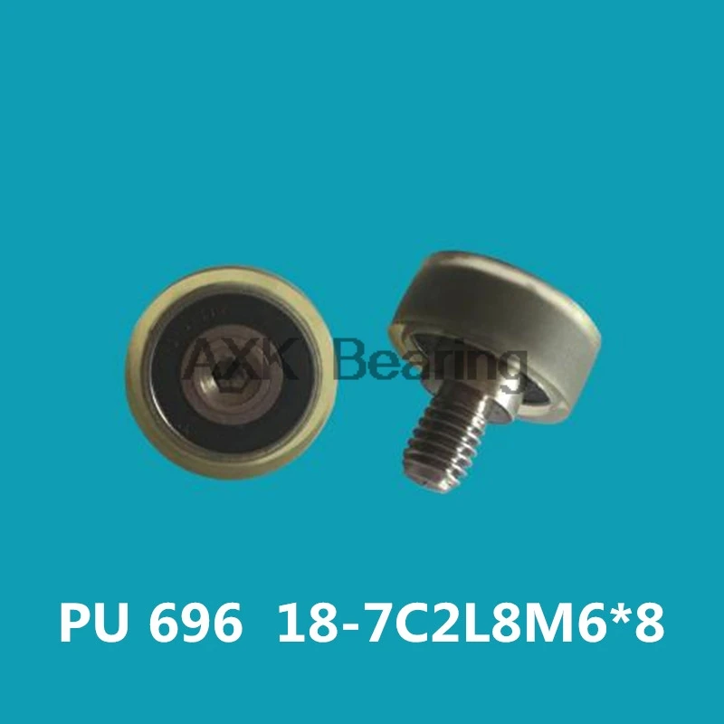 

PU 696 Screw Pulley Bearing 6*18*7 mm ( 1 PC) Doors and Windows Roller Mute Wheel PU696 + M6*8 Engineered Plastic Bearings