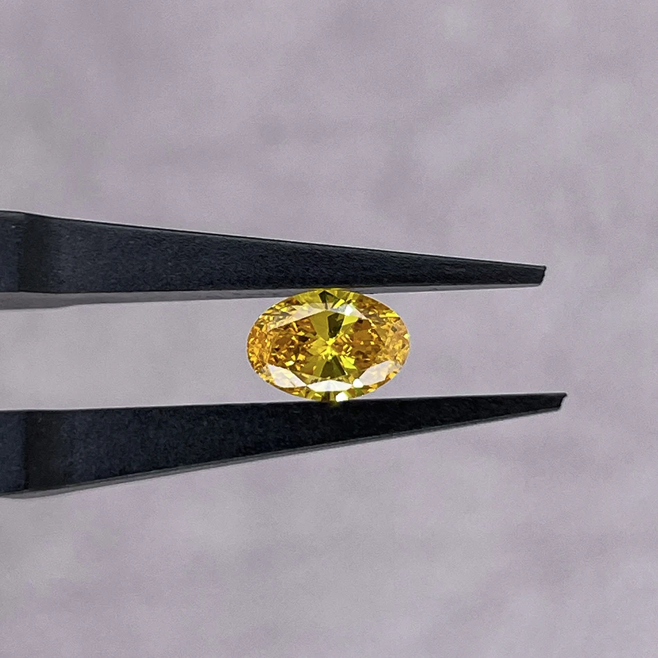 Diamante Personalizzato Coltivato In Laboratorio Colore Giallo Hpht Diamante Diamantes De Laboratorio Diamantes Vs Edelstenen Per La Creazione Di Gioi