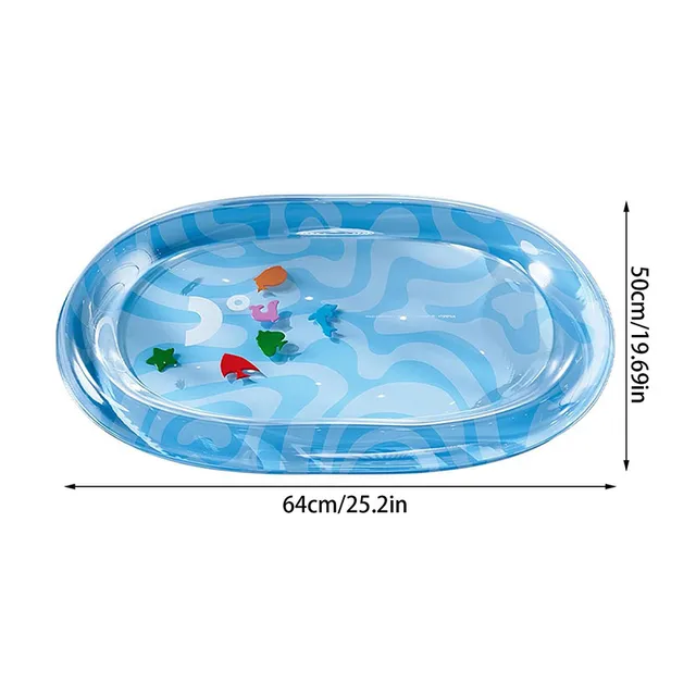 Summer Cooling Ice Mat for Dogs Cats Thickened Non-Slip Water Mat with Fish Sleeping Mat Inflatable Water Bed Interactive Toy 6