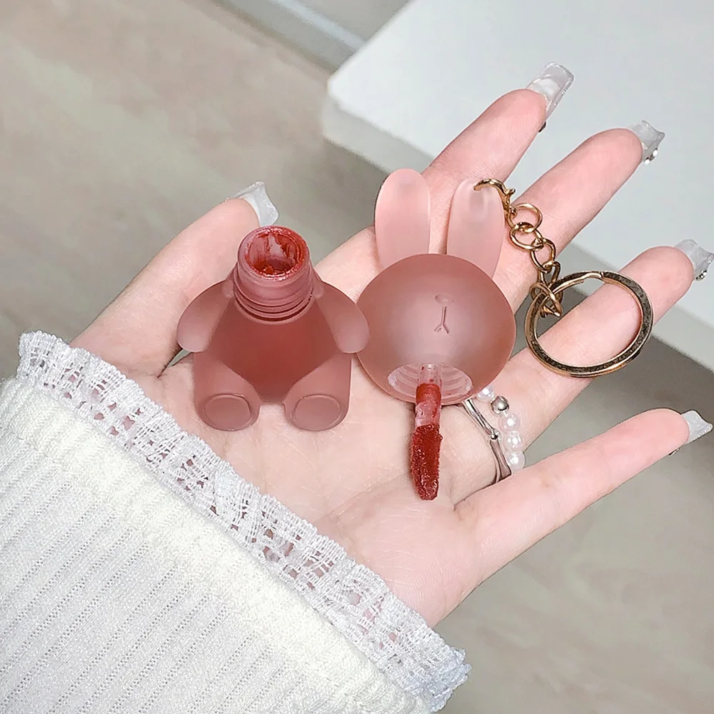 Lip Glaze Gege Bear Rabbit Matte Velvet Lip Clay Long lasting Color Non drying Lipstick