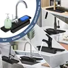 Upgraded Silicone Sink Faucet Splash Guard Draining Rack Sponge Holder for Kitchen Counter Wash Basin and Bathroom 4