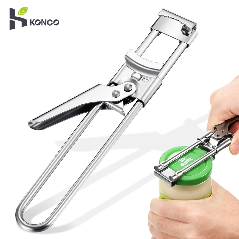 Stainless Steel Compact Manual Tin Can Opener Bottle Jar Beer Opener  Kitchen Too