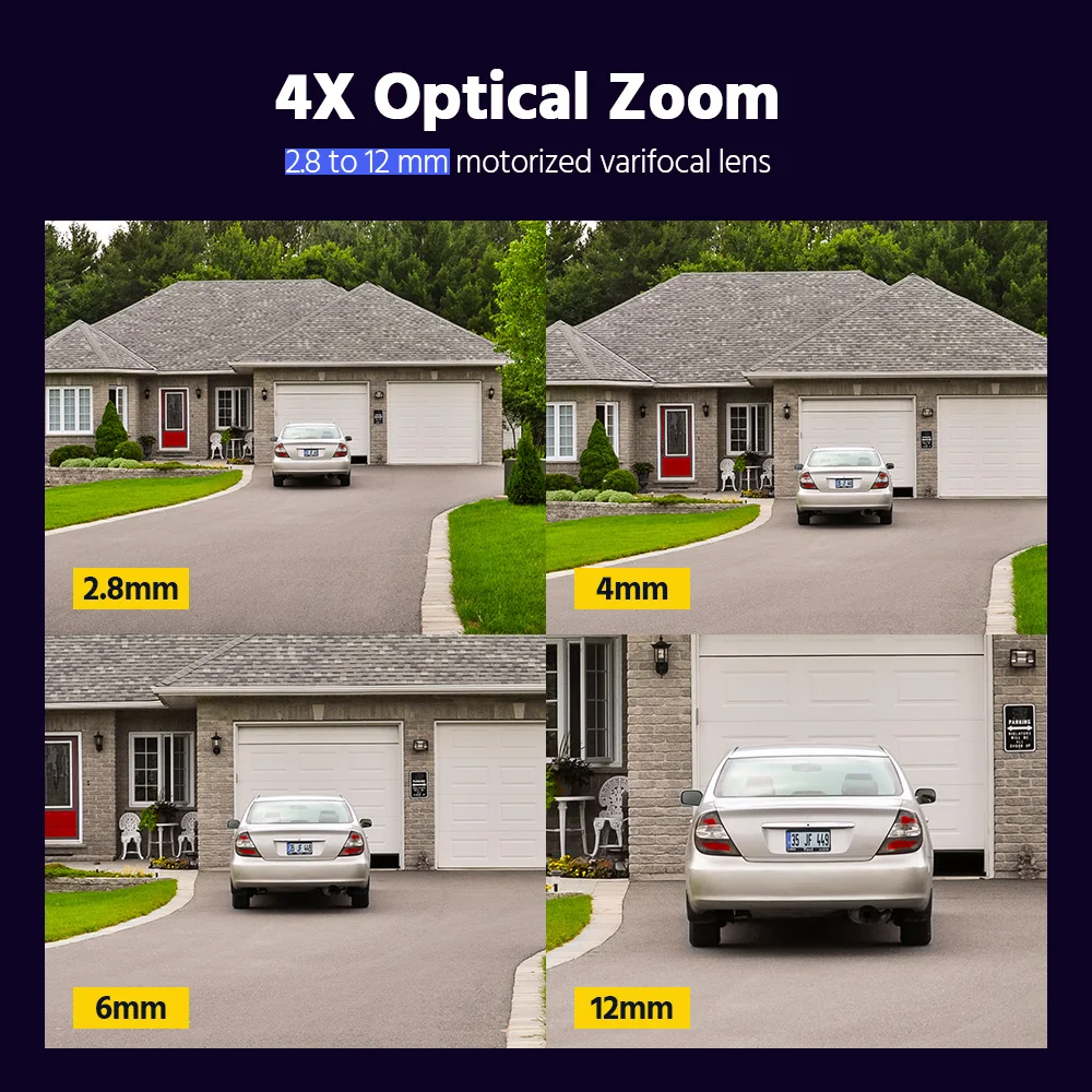 ANNKE 스마트 듀얼 라이트 다초점 네트워크 카메라, IP 카메라, IP67 인체 차량 감지, 8MP 스마트 홈 캠, 4K 4X 줌