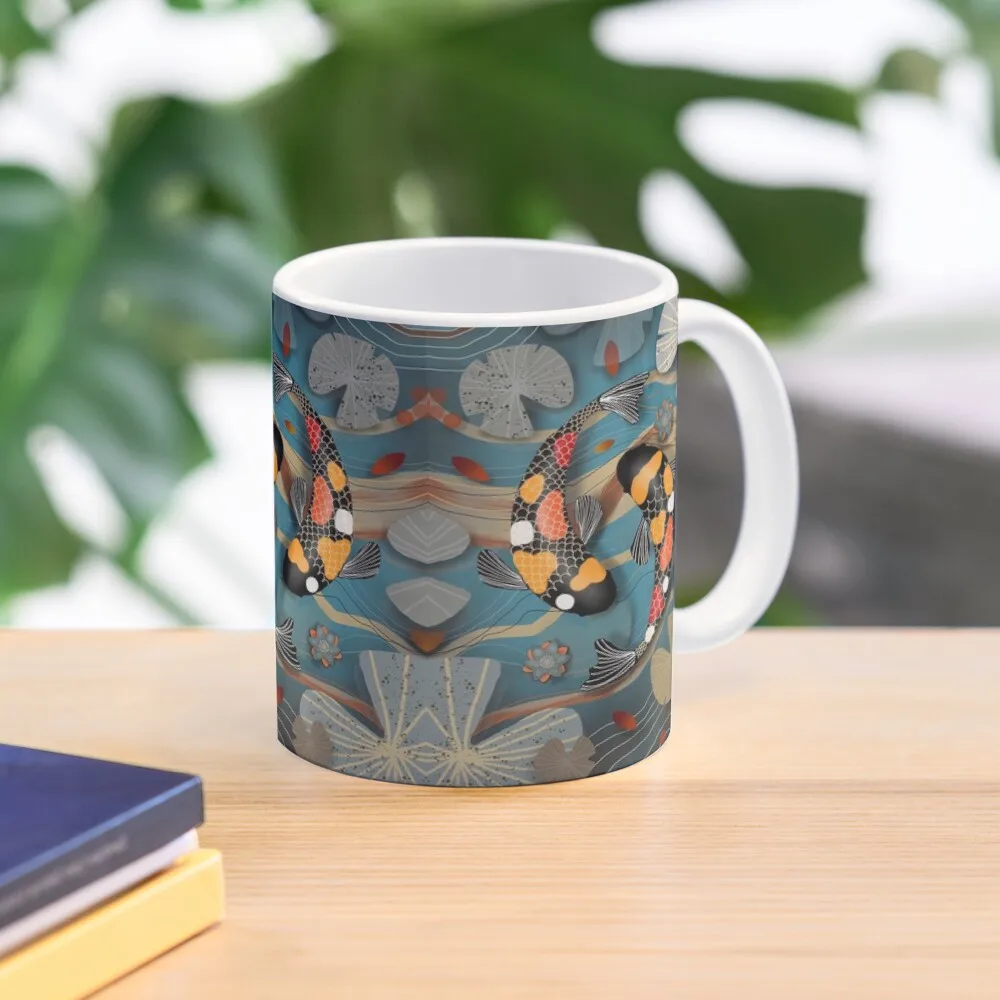 

Koi Watergarden Coffee Mug Custom Cups Porcelain Customizable Cups Cups For Cafe Mug