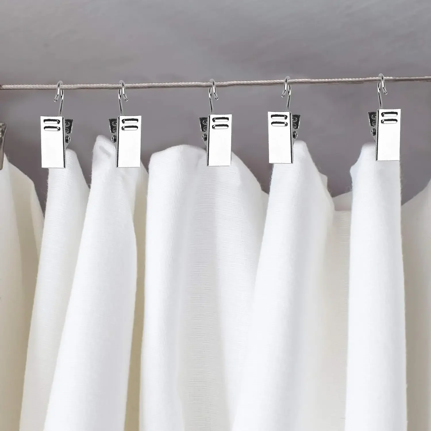 Set of Metal Mini Clips with Hooks for Home Decoration and Window Accessories