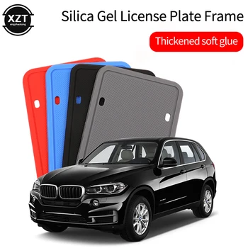 Car Silicone License Plate Frame – Waterproof & Rust-Proof Universal License Plate Holder for USA/Canada 1