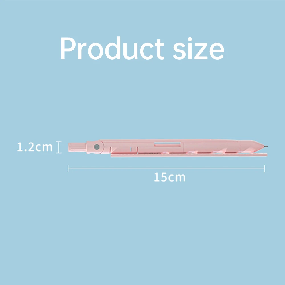 NBX 전문 나침반, 기계 연필, 수학 기하학 그리기 도구, 0.7mm 리드, 6 지우개 및 눈금자 문구