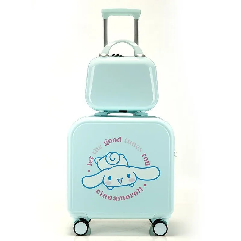 

Sanrioed Cinnamorll Hello Kitty Pikachu Trolley Case Kawaii Cartoon Anime Silent Universal Wheel Password Lock Suitcase Luggage