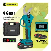 NEWBENY 45mm 4 Gears Brushless Electric Pruner Shear Efficient Rechargeable Garden Beautify Power Tools For Makita 18V Battery 1