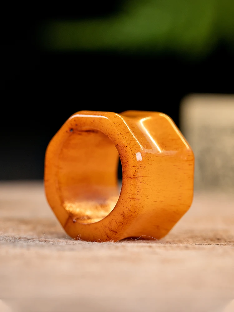 

Natural Tibetan Yak Bone Spattering Old Recycled Bone Ring women's And men's Jewelry Ring Fidelity Cow Bone