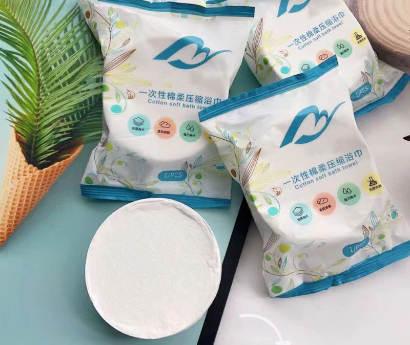 

Disposable thickened compressed towel independently packaged face towel pure cotton travel sauna bath towel