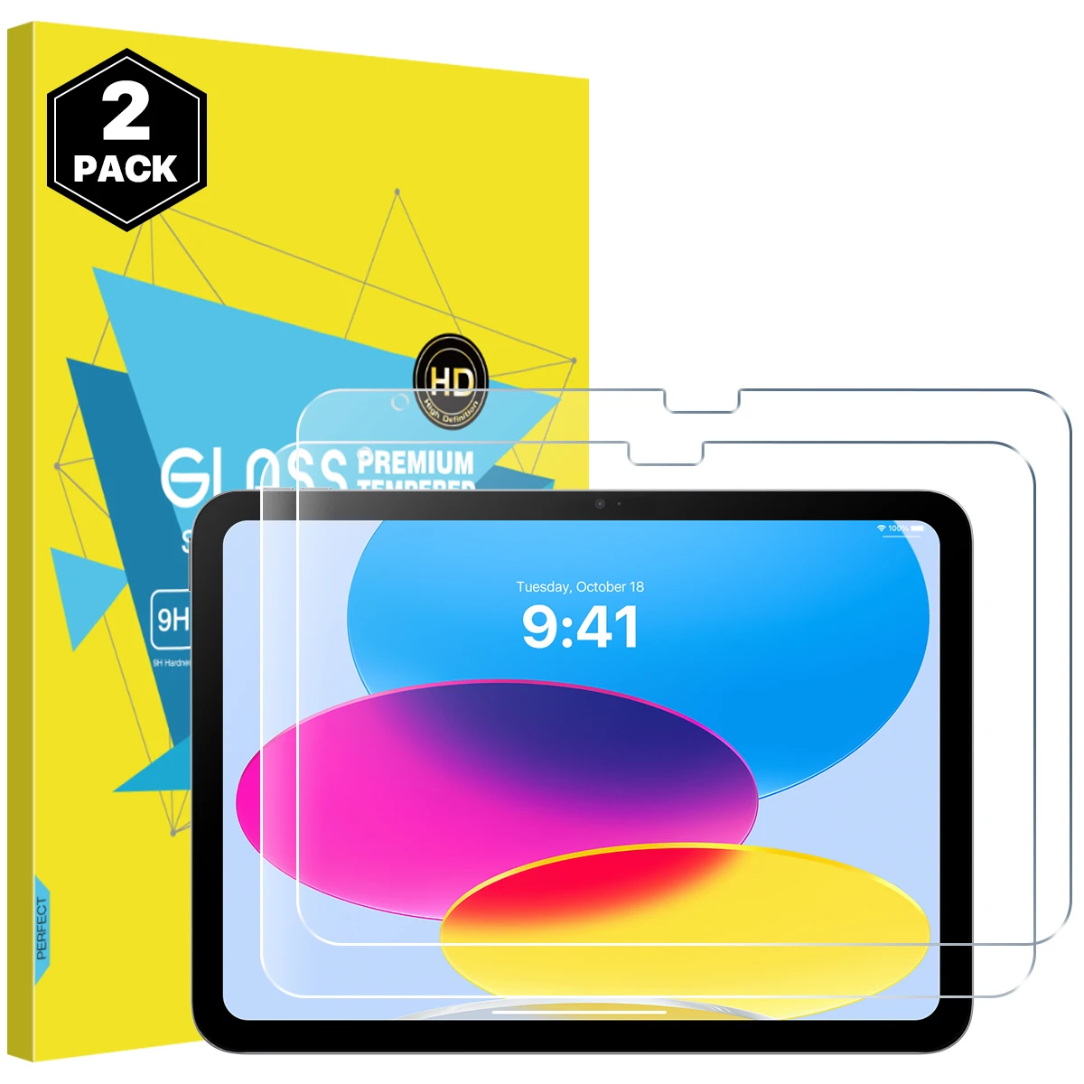 Dual Pack Anti-Scratch Screen Protector with Rounded Edges